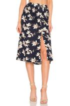 Flower Print Midi Skirt