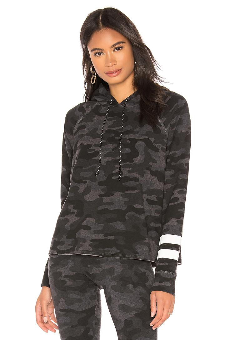 Stripes Camo Crop Hoodie