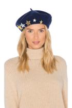 Wool Beret With Star Patches