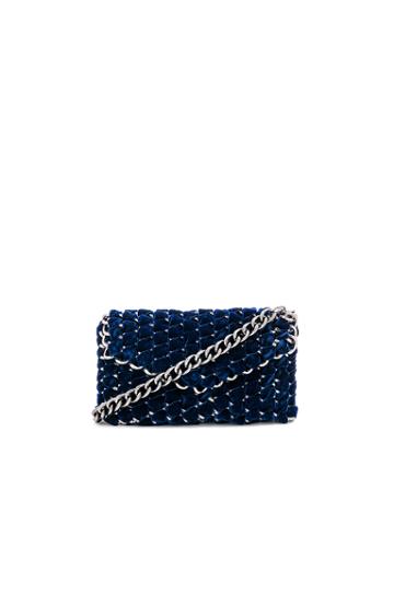 Eve Velvet Clutch With Gunmetal Chain