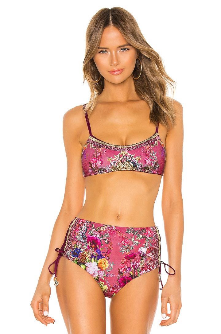 Lace Up Back Bikini Top