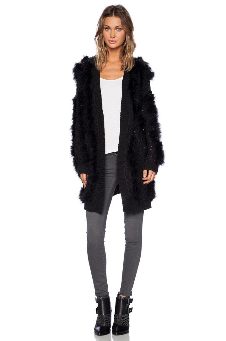 Faux Fur Cardigan
