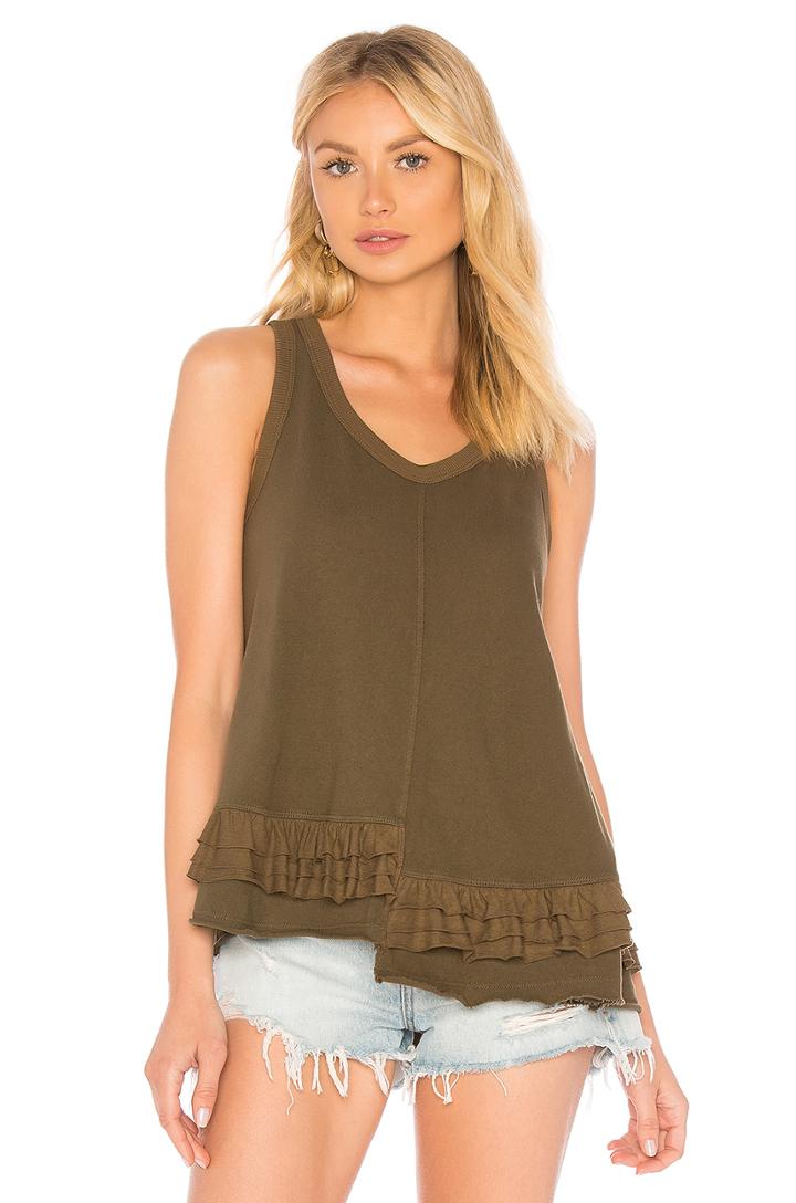 Triple Ruffle Trapeze Tank