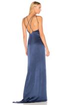 High Neck Gown With Back Drape