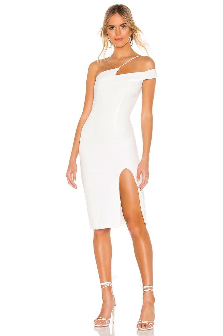 Jillian Asymmetric Midi Dress