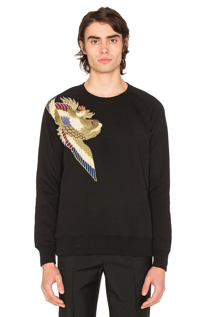 Shoulder Applique Crewneck Sweater
