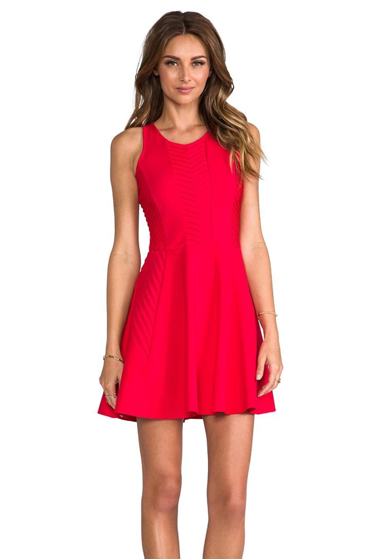 Parker Fay Dress In Red