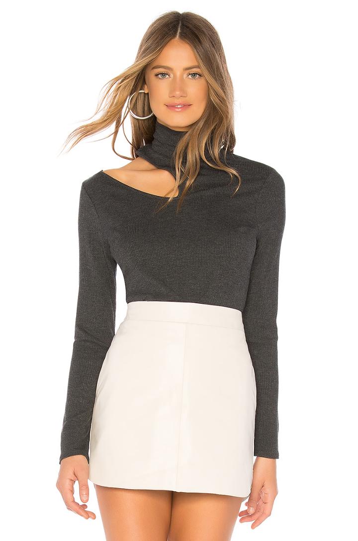 Mock Neck Rib Top