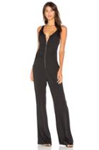 Black Zip Front Jumpsuit