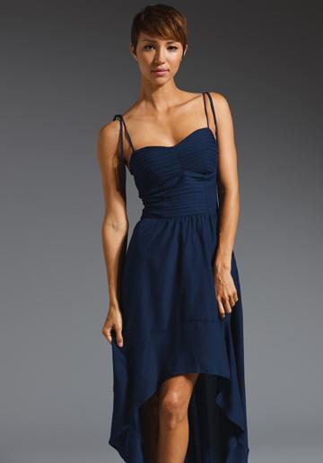 Patterson J. Kincaid Rynn High Low Dress In Navy