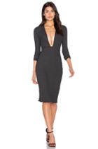 Long Sleeve Plunge Dress