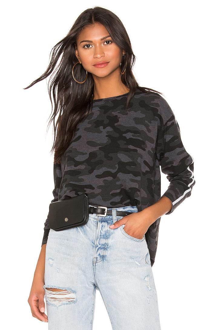 Camo Cut Off Sweatshirt