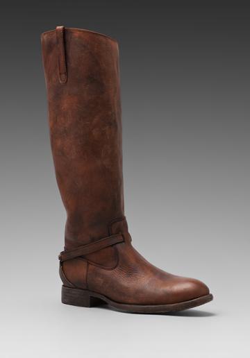 Frye Lindsay Plate Boot In Cognac