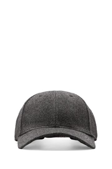 Gents Co. Luxe Cashmere Blend Cap With Rabbit Fur In Grey