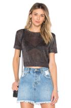 Nora Metallic Knit Crop Top