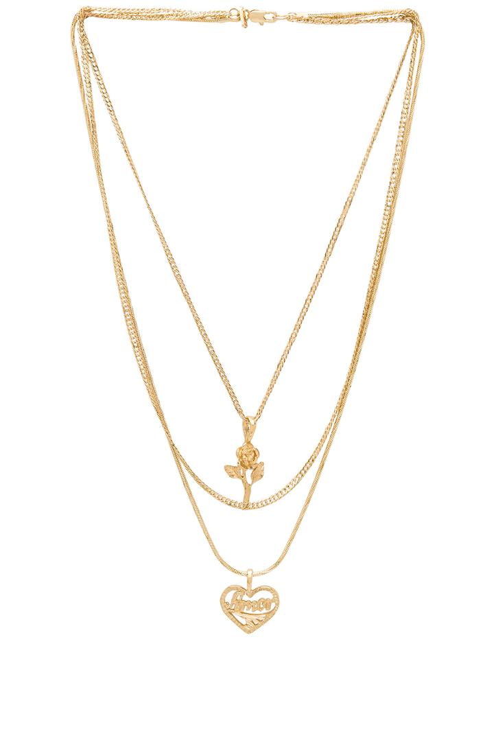 Cielo Rose & Amor Layered Necklace
