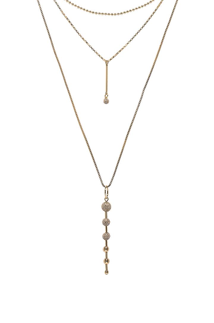 Pave Ball Layered Necklace
