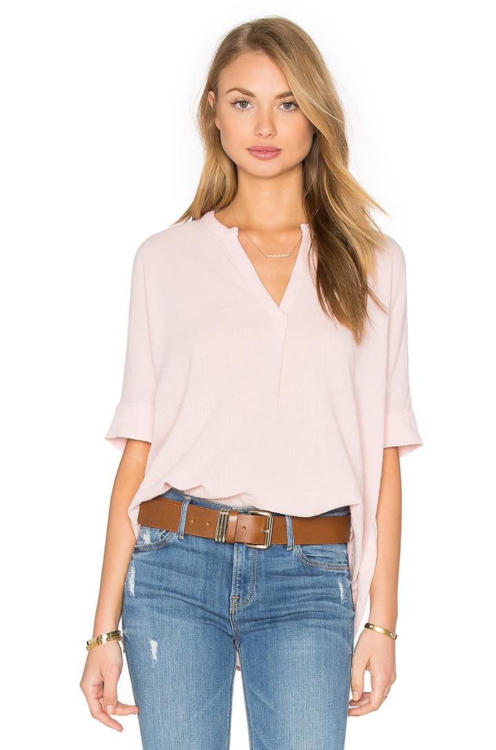 Bubble Gauze Short Sleeve Blouse