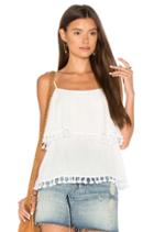 Spaghetti Strap Pop Over Top With Tassels