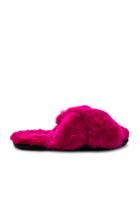 Criss Cross Fur Slipper