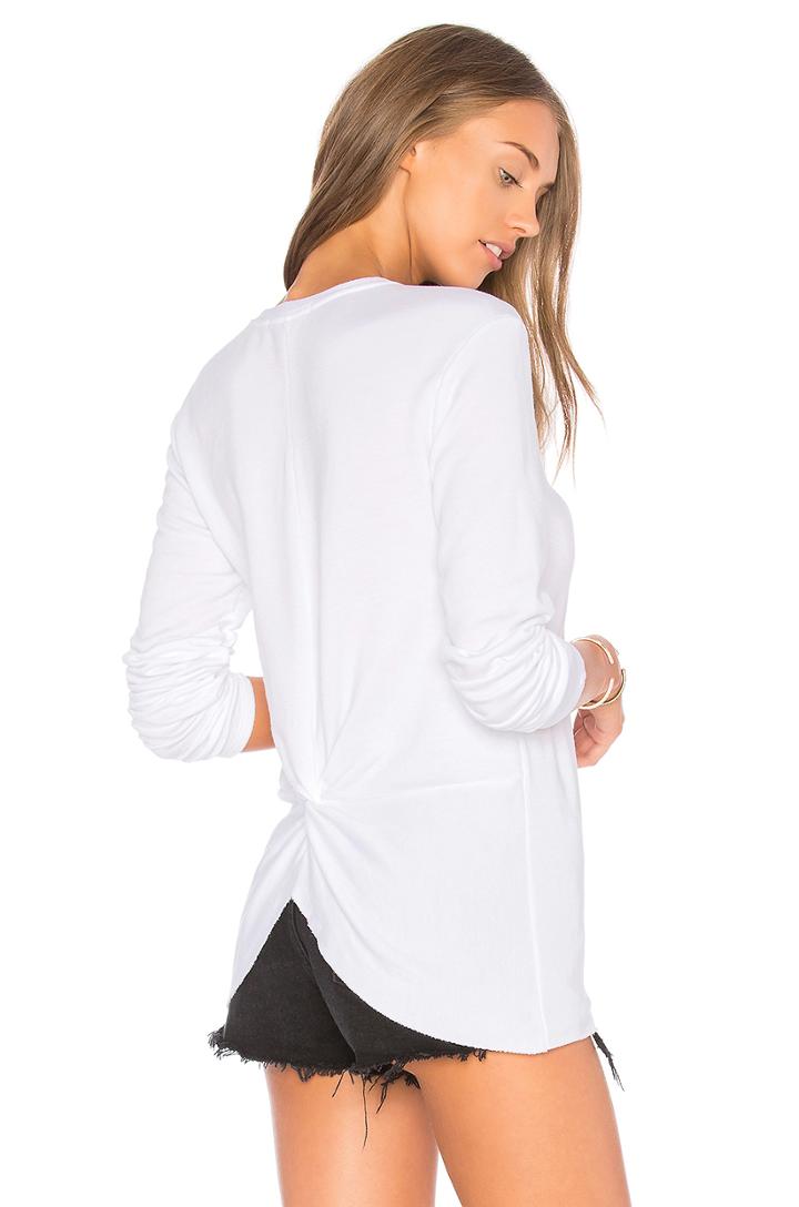 V Neck Knot Back Pullover
