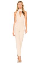 Keyhole High Neck Deep Plunge Jumpsuit