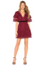 Ruffled Sleeves Lace Dress