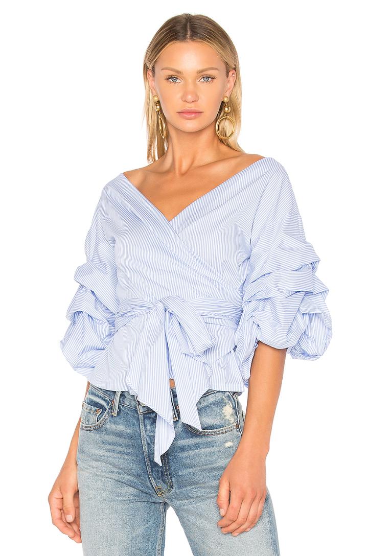 Beacon Street Wrap Blouse