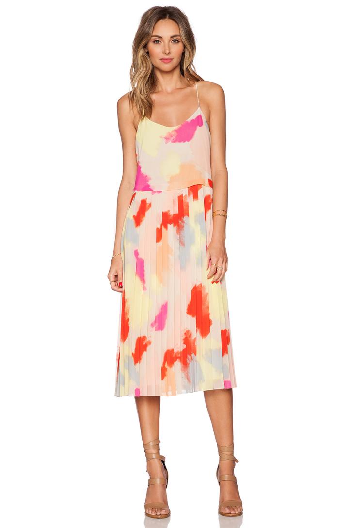 Crystal Pleat Midi Dress