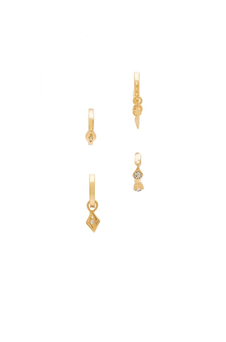 Evil Eye Hoop Huggie Earrings