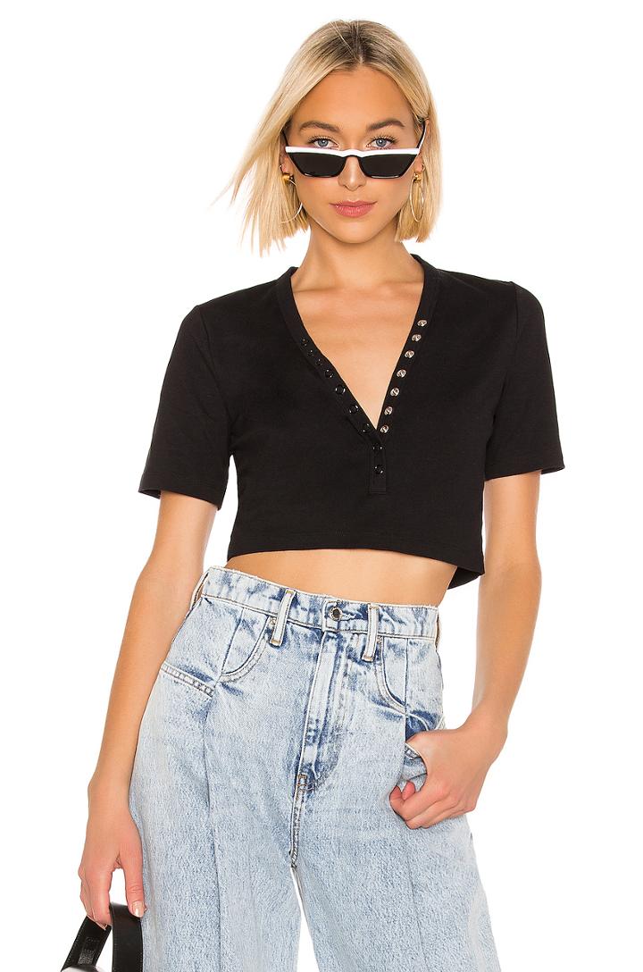 Compact Jersey Snaps Top