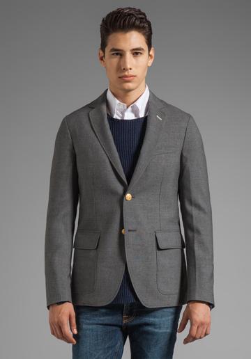 Gant Rugger The Hopsack Blazer In Gray