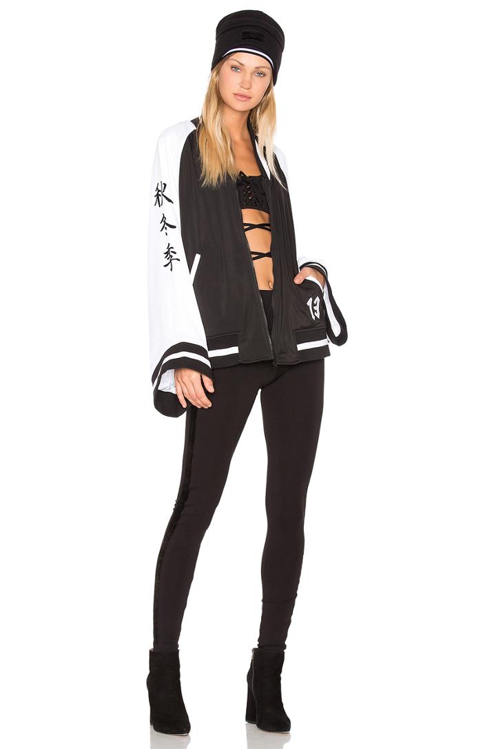 Kimono Tricot Track Jacket Ini Black & White