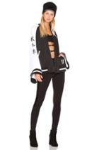Kimono Tricot Track Jacket Ini Black & White