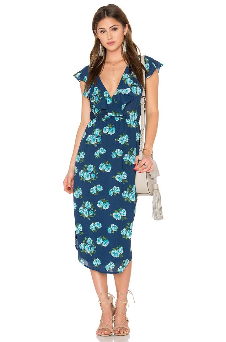 Ruffler Wrap Front Dress