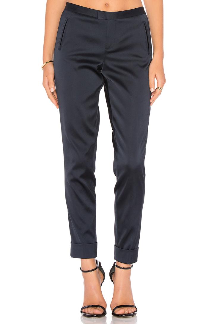 Stretch Satin Classic Slim Pant
