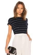 Skinny Stripe Crew Neck Tee
