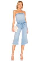 Strapless Frayed Crop Jumpsuit
