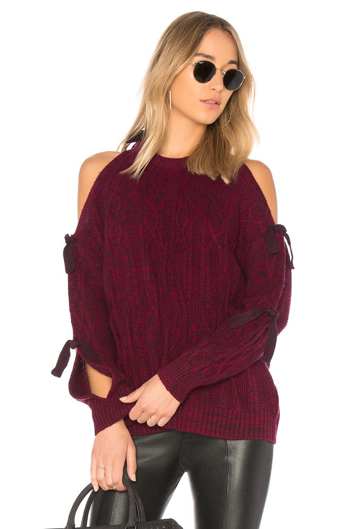 Cold Shoulder Cashmere Sweater