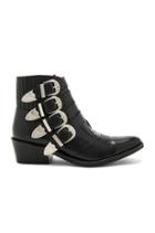 Buckled Leather Bootie
