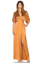 Plunge Neck Kimono Gown