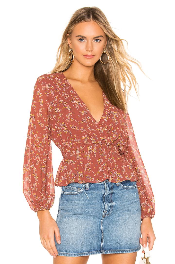 Smocked Waist Heritage Bouquet Blouse