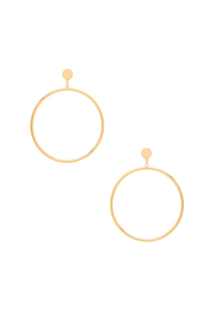 Autumn Circle Drop Hoop Earring