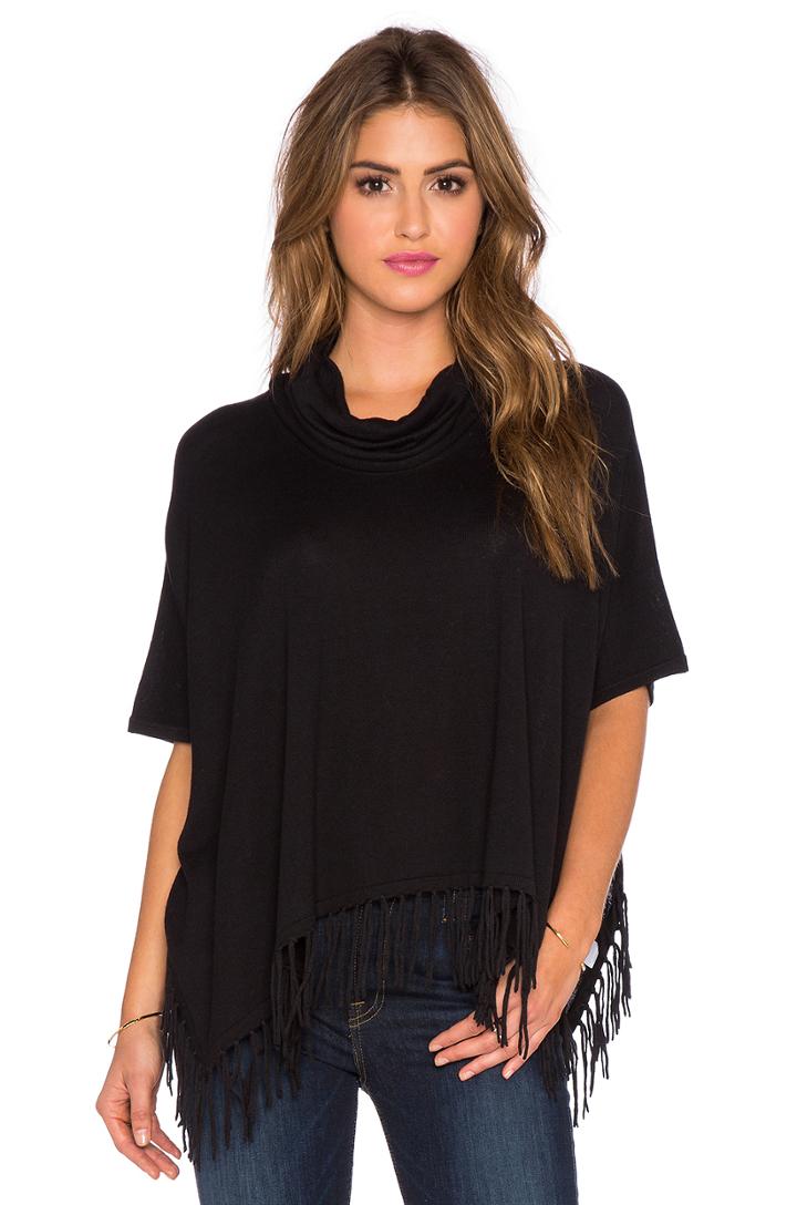 Jackson Hole Turtleneck Fringe Poncho