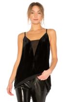 Lyssa Tank Top With Asymmetrical Hem In Black