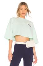 Cropped Crew Neck T Shirt