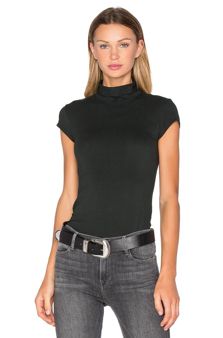Cap Sleeve Turtleneck Top