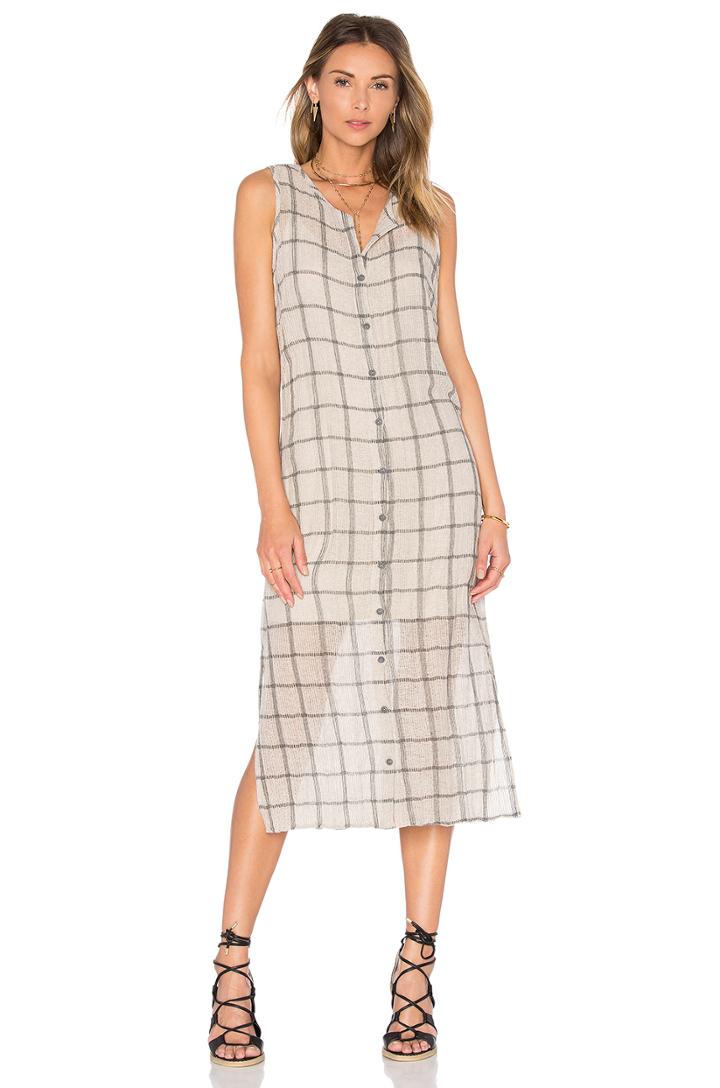 Tank Button Down Midi Dress