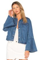 Flute Sleeve Denim Jacket