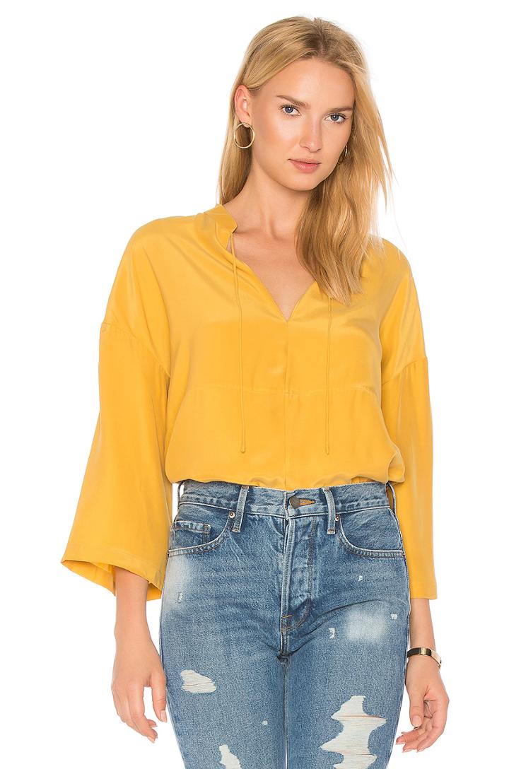 Denim Easy Peasant Top